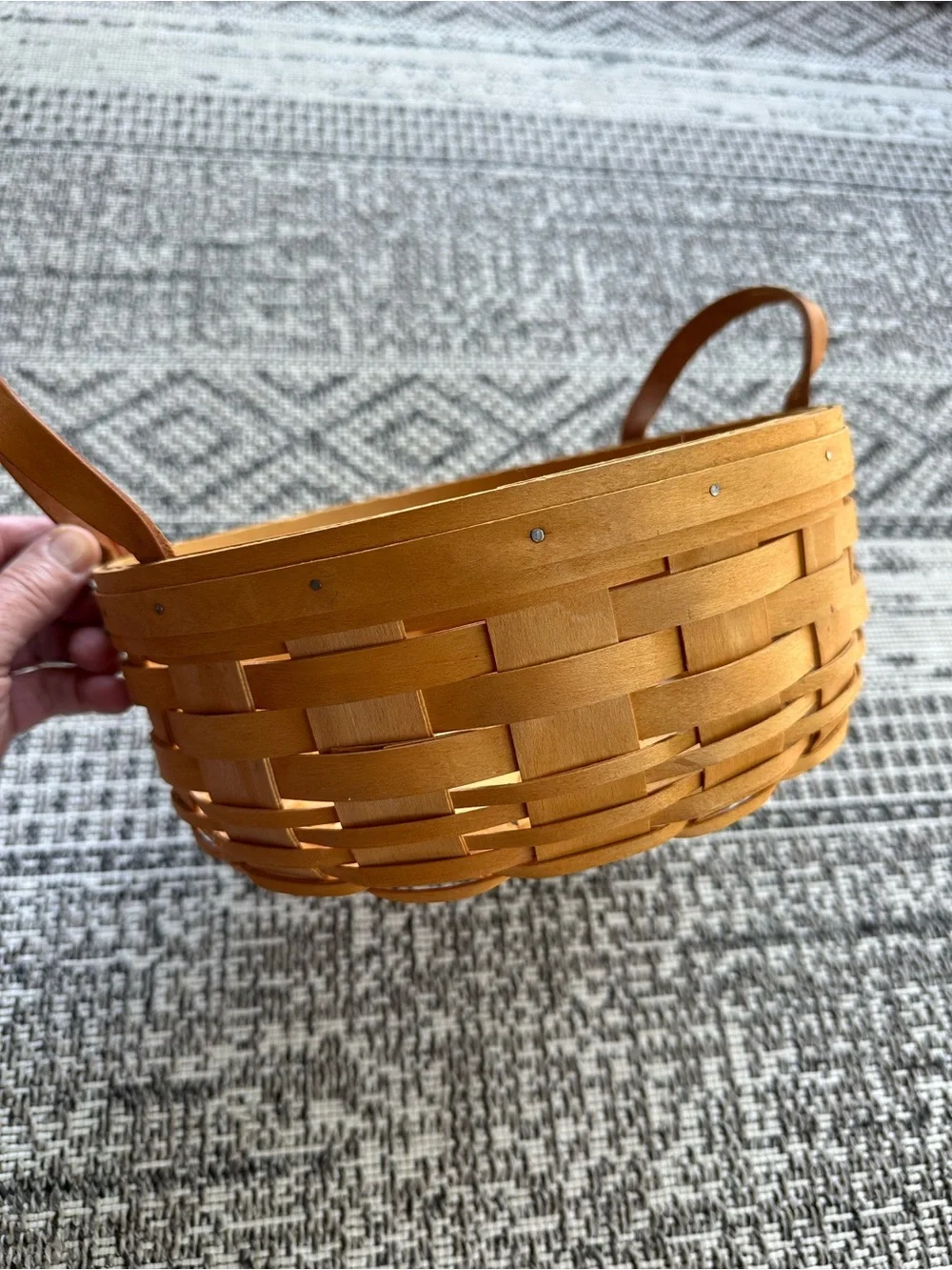 Longaberger Darning Basket (2001) with Liner and Protector
